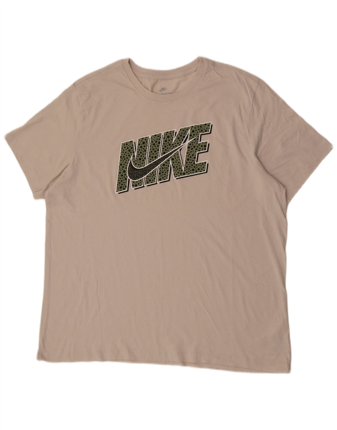 Nike Camiseta gráfica para hombre Top 2XL Algodón beige