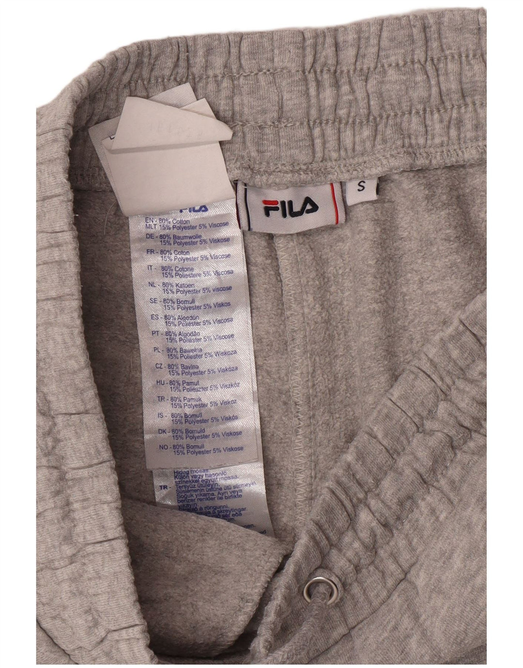FILA Pantalones de chándal para hombre Joggers Small Gris Algodón