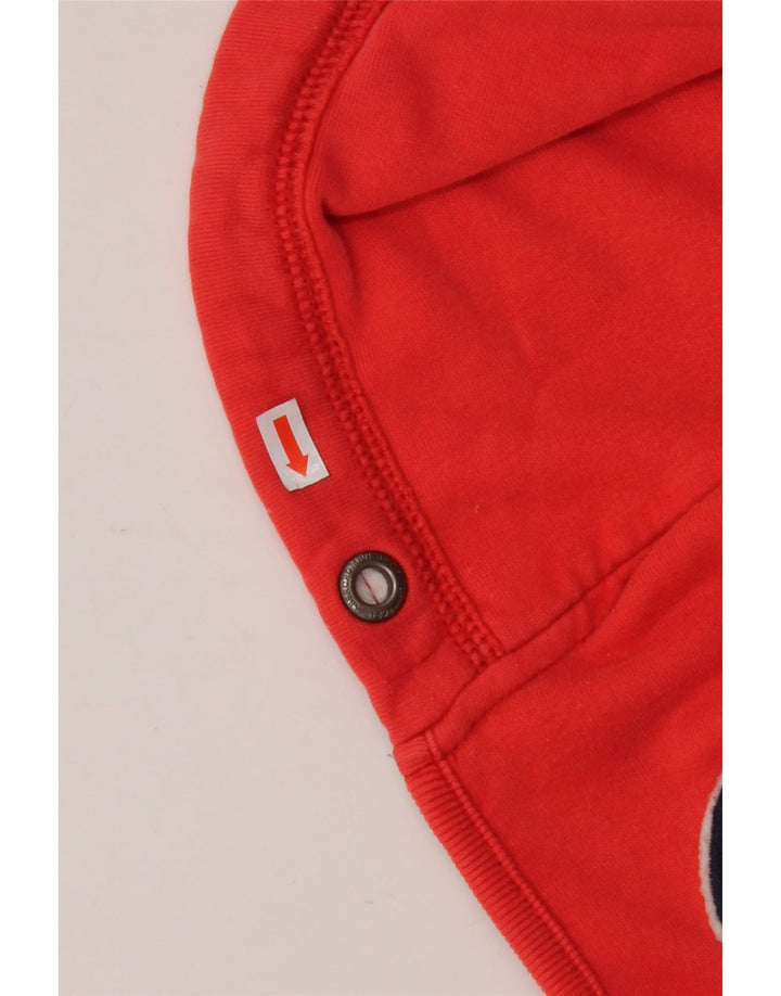 ABERCROMBIE & FITCH Suéter con capucha y cremallera gráfica para mujer UK 40 Grande Rojo