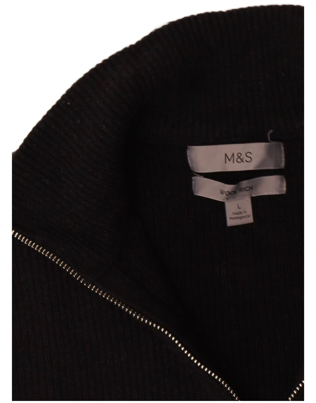 Marks & Spencer - Cárdigan para hombre, talla grande, lana azul marino