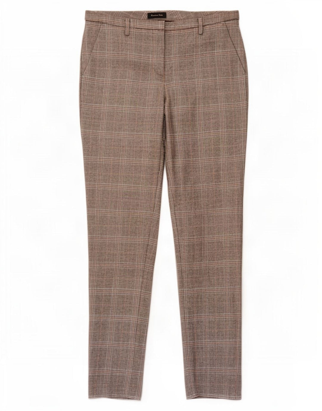 Massimo Dutti Pantalón Chino Mujer EU 38 Small W28 L30 Gris Pata De Gallo