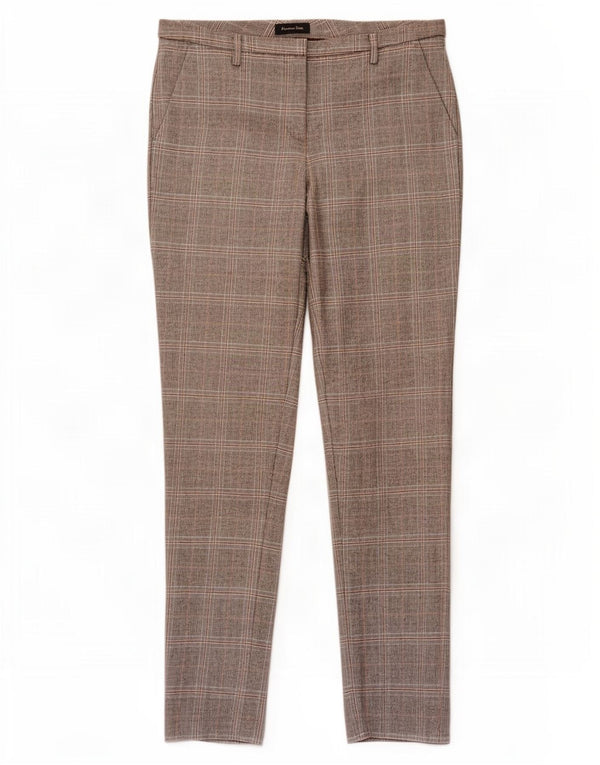 Massimo Dutti Pantalón Chino Mujer EU 38 Small W28 L30 Gris Pata De Gallo