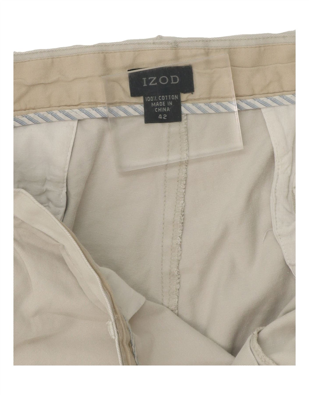 IZOD Mens Chino Shorts W42 2XL White Cotton Vintage Izod and Second-Hand Izod from Messina Hembry 