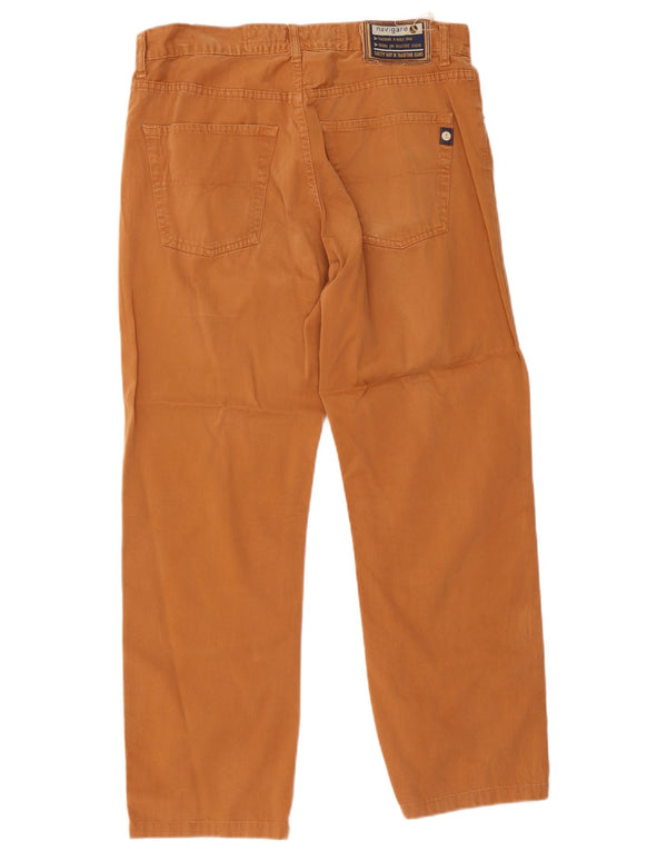 Navigare Pantalones casuales rectos para hombre IT 50 Large W34 L28 Algodón beige