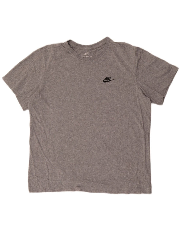 Nike Camiseta para mujer Top UK 46 Grande Gris Algodón