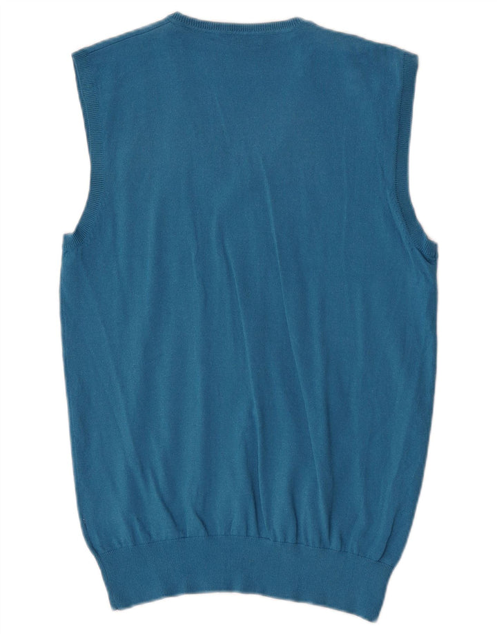 Camiseta Sin Mangas Gaudí Hombre Viscosa Azul Medio