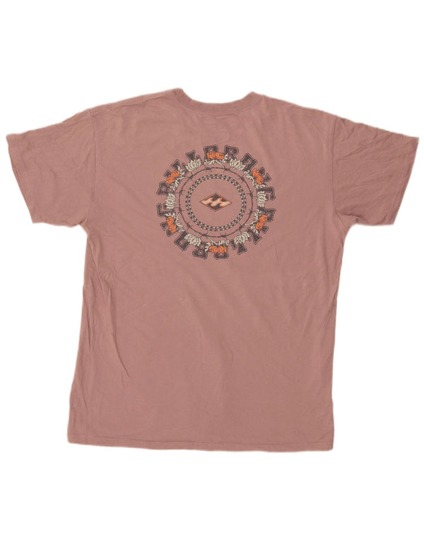 BILLABONG Camiseta gráfica para hombre Top XL Rosa floral