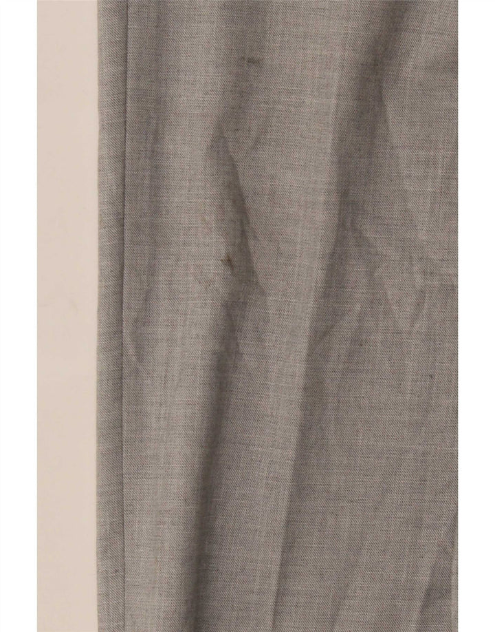 Marks & Spencer Pantalón de traje ajustado para hombre W32 L31 Gris Poliéster Clásico