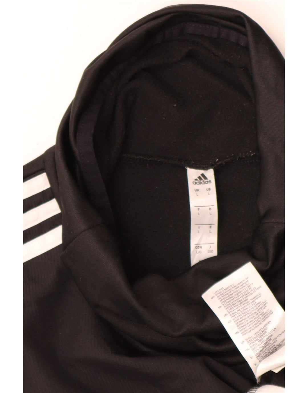 Adidas Mens Climawarm Roll Neck Top Manga Larga Grande Poliéster Negro