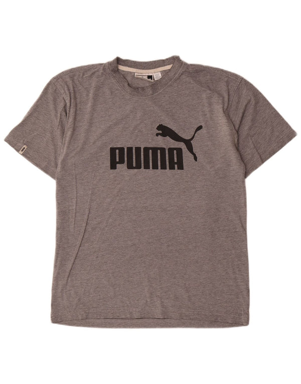 Puma Camiseta gráfica para hombre Top gris medio moteado