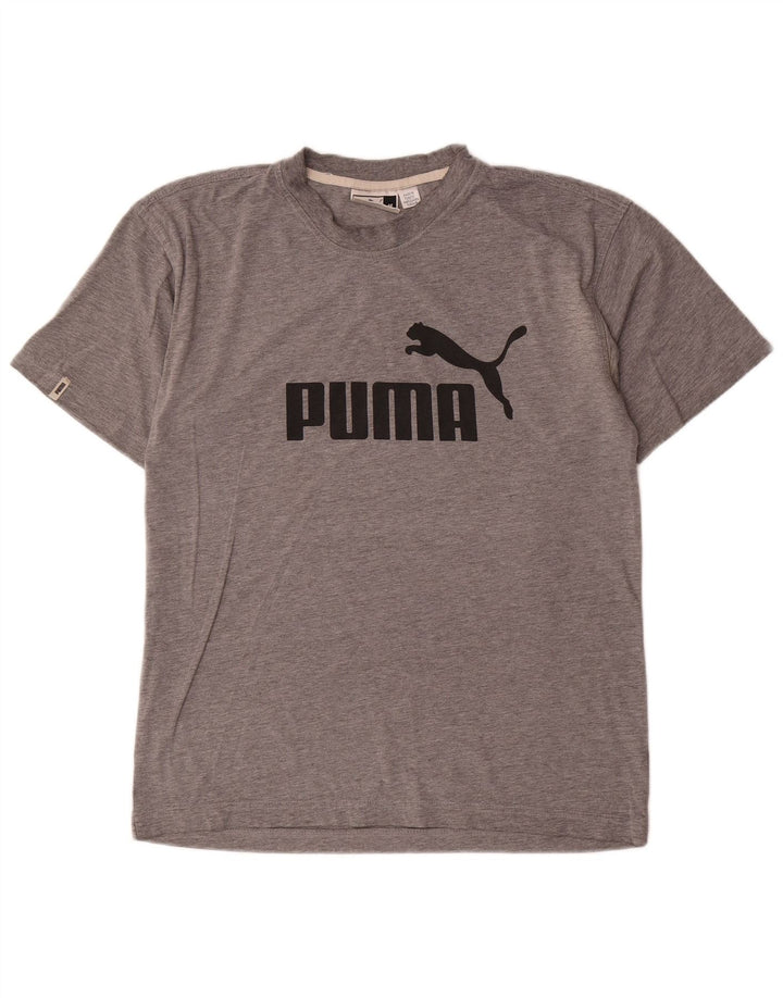 Puma Camiseta gráfica para hombre Top gris medio moteado