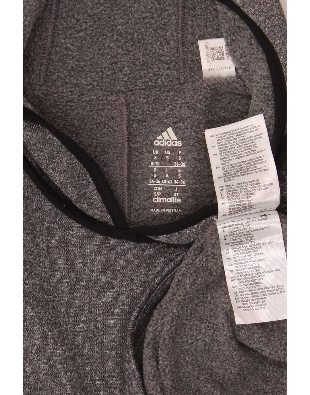 Adidas Climalite Sudadera con capucha para mujer Reino Unido 8/10 Pequeño Gris Poliéster