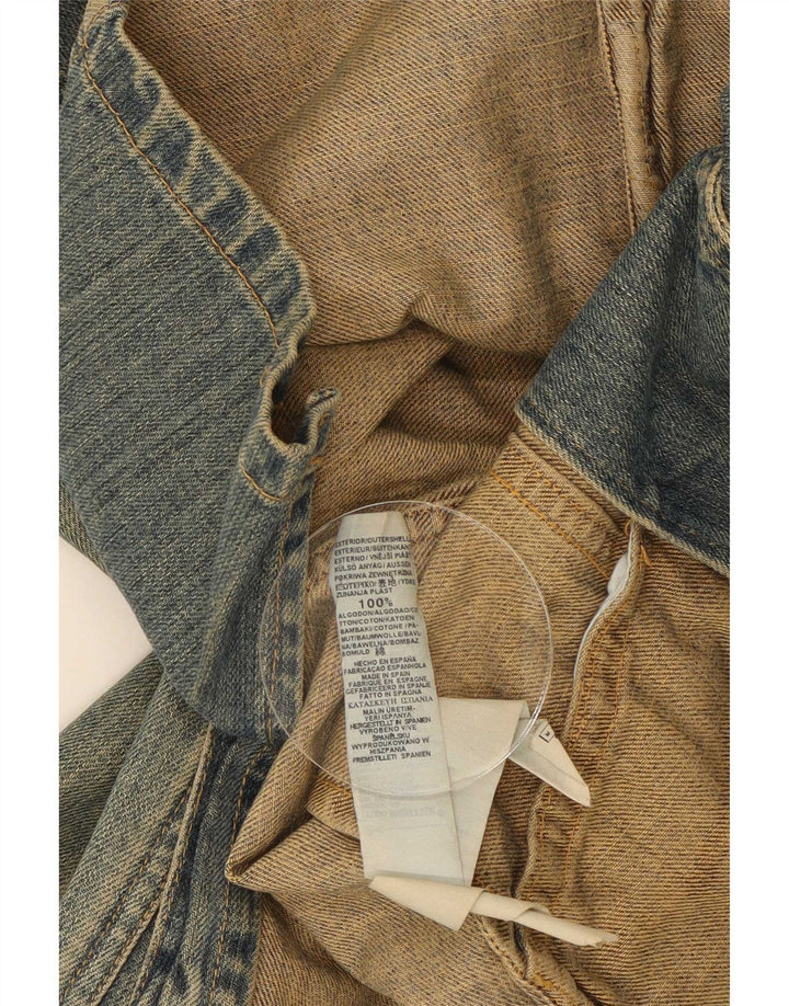 Zara Mujer Trafaluc Chaqueta Americana De Mezclilla De 2 Botones Reino Unido 40 Algodón Azul Medio