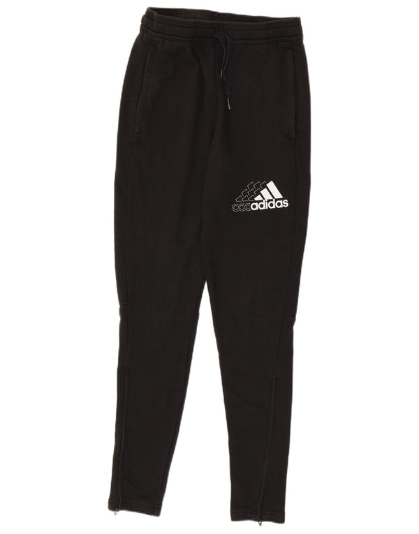 ADIDAS Hombre Chándal Pantalones Pequeños Algodón Negro