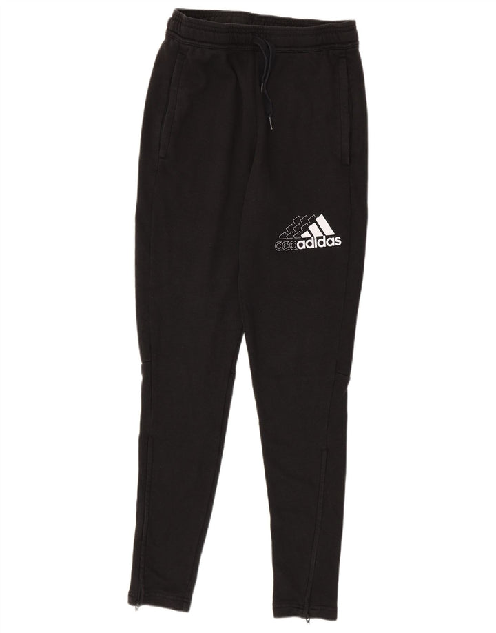 ADIDAS Hombre Chándal Pantalones Pequeños Algodón Negro