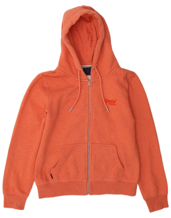 Superdry Suéter con capucha y cremallera extragrande para mujer Reino Unido 40 Algodón naranja mediano