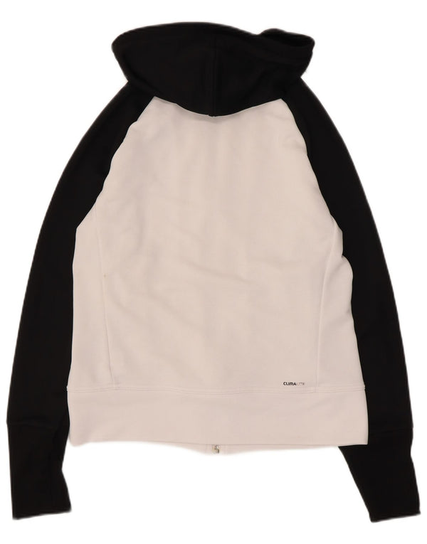 Adidas Mens Clima 365 Zip Sudadera con capucha Suéter UK 12 Medium Blanco Colorblock