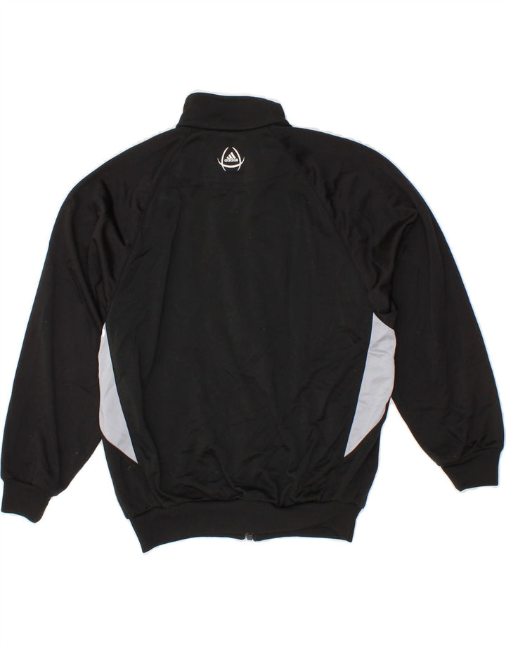 ADIDAS Boys Tracksuit Top Jacket 9-10 Years Black Colourblock Vintage Adidas and Second-Hand Adidas from Messina Hembry 