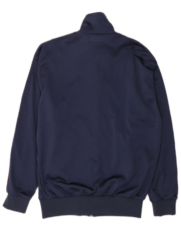 Asics Chaqueta superior de chándal con gráfico para hombre IT 46 Small Azul marino Colorblock