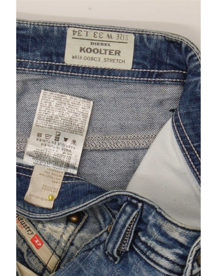 Diesel Hombre Koolter Vaqueros Rectos W33 L34 Algodón Azul