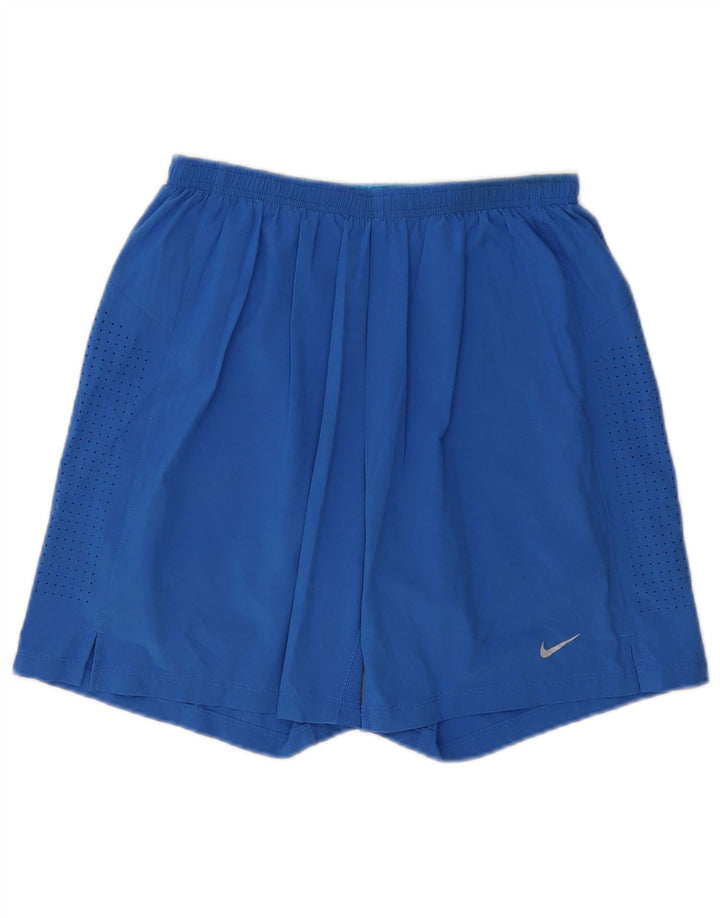 Pantalones cortos deportivos Nike Dri Fit para hombre azul medio