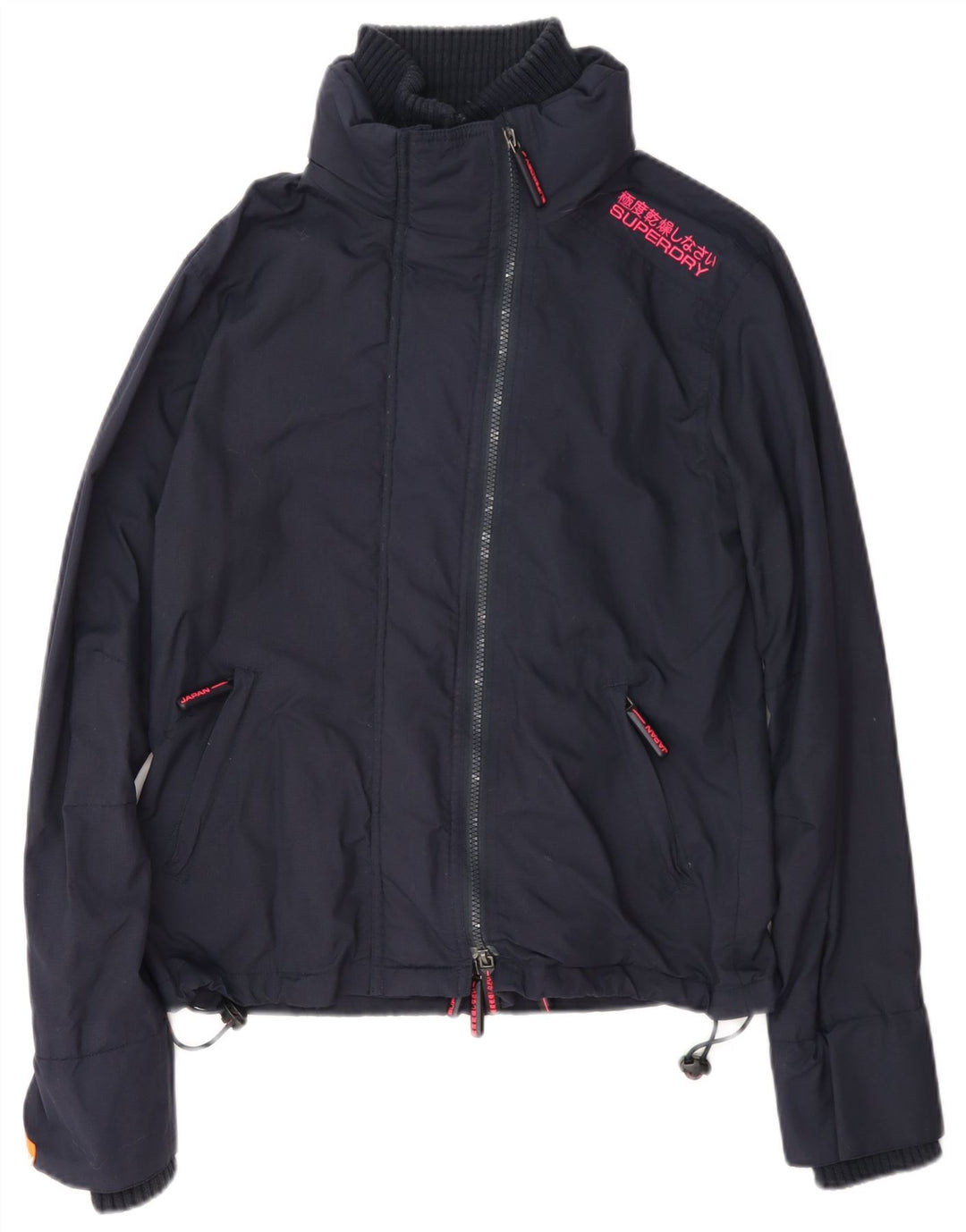 Chaqueta impermeable Superdry para mujer, talla 44, nailon azul marino mediano