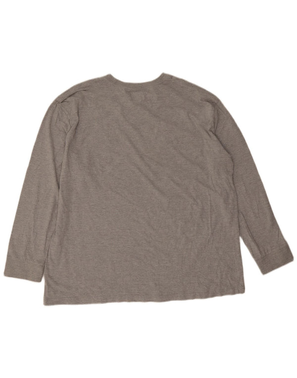 Dickies - Camiseta de manga larga para hombre, talla 2XL, algodón moteado gris