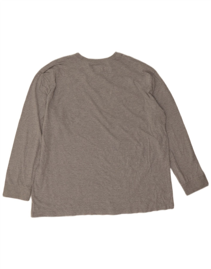 Dickies - Camiseta de manga larga para hombre, talla 2XL, algodón moteado gris