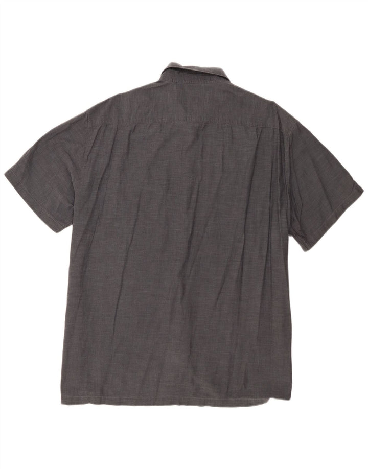 Camisa Hugo Boss Hombre Manga Corta XL Algodón Gris
