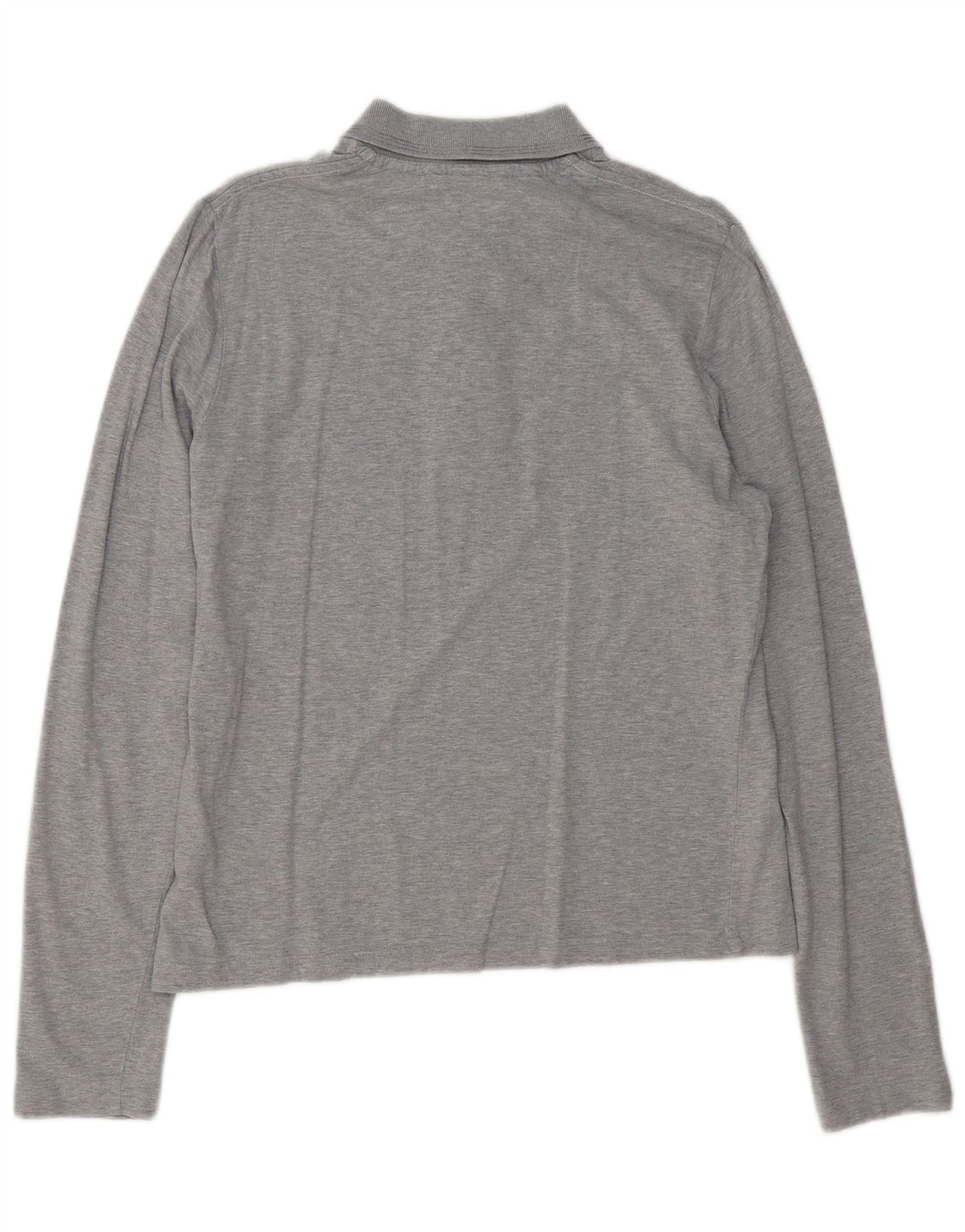 JACOB COHEN Polo de manga larga para hombre de algodón moteado gris medio