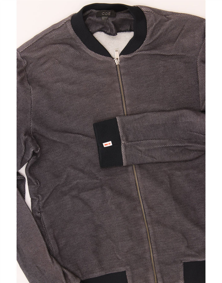 COS Mens Tracksuit Top Jacket Medium Navy Blue Cotton Vintage Cos and Second-Hand Cos from Messina Hembry 