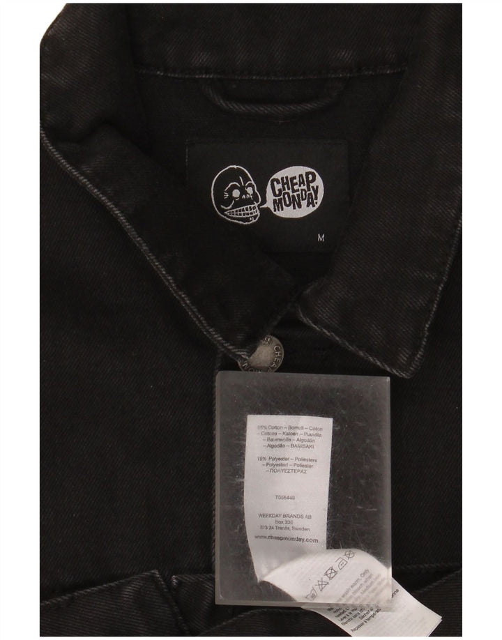 Cheap Monday Chaleco vaquero para hombre UK 38 Mediano Negro Algodón