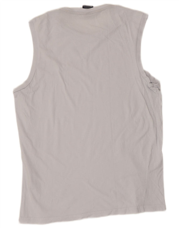 Champion Camiseta Sin Mangas Para Hombre Grande Azul Algodón