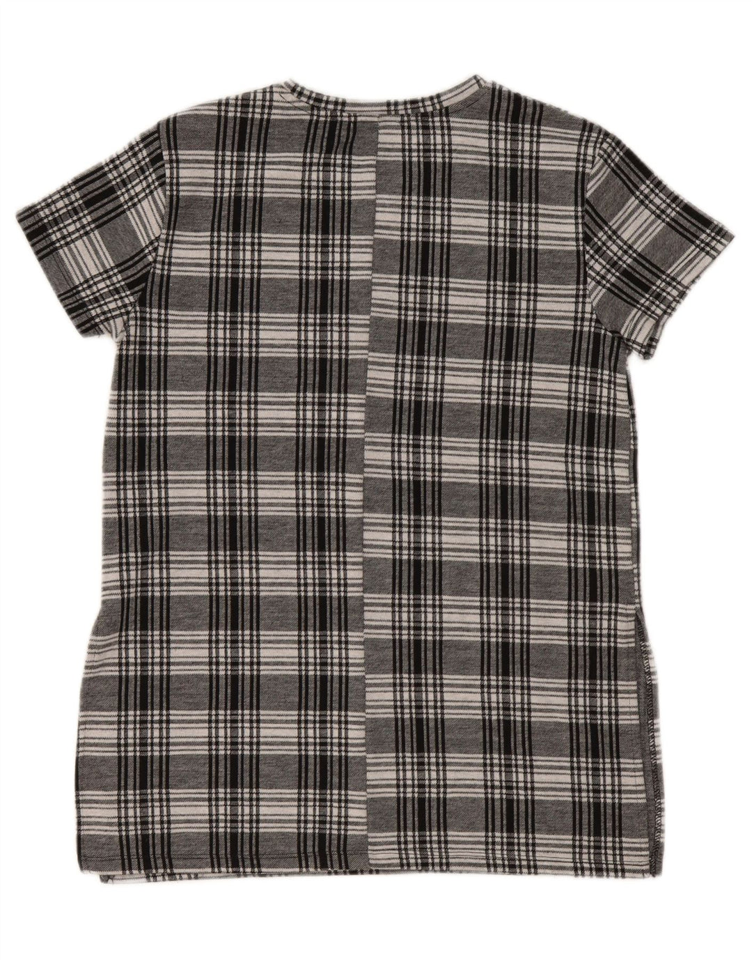 ZARA Mujer Trafaluc Túnica Top UK 10 Small Grey Check