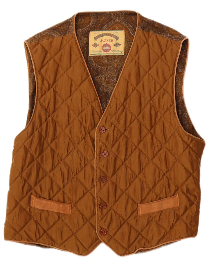 Chaleco Vintage Hombre IT 54 XL Poliéster Marrón
