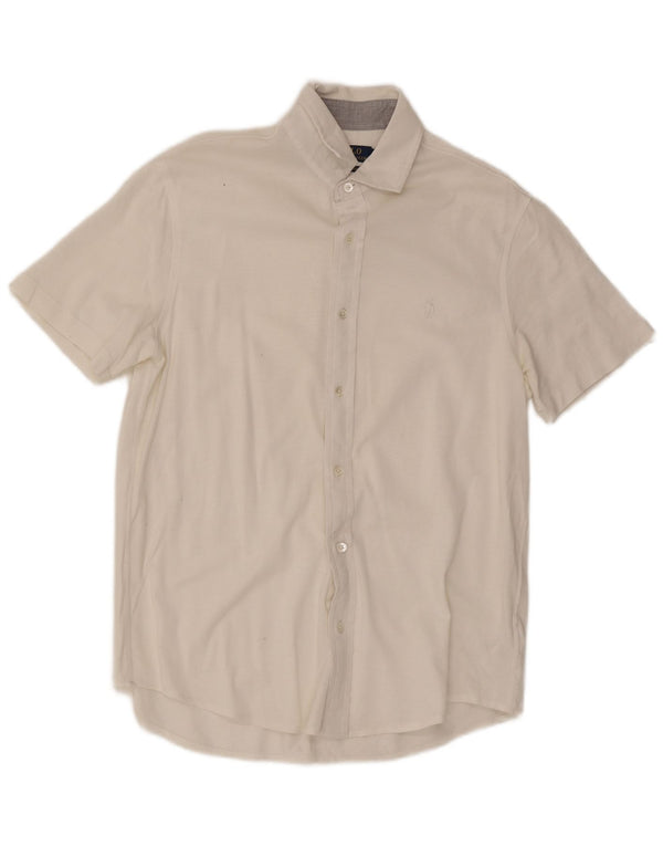 Polo Ralph Lauren Camisa Slim Fit De Manga Corta Para Hombre Algodón Blanco Mediano
