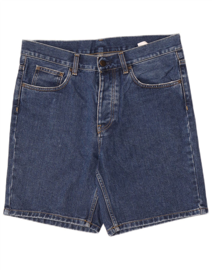 Carhartt Hombre Shorts De Mezclilla W31 Algodón Azul Medio