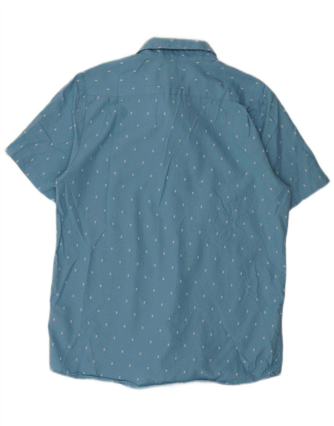 Camisa Volcom Modern Fit de manga corta de algodón con lunares azules pequeños