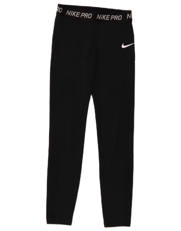 Nike Leggings Dri Fit Graphic para niñas 12-13 años Grande Poliéster negro