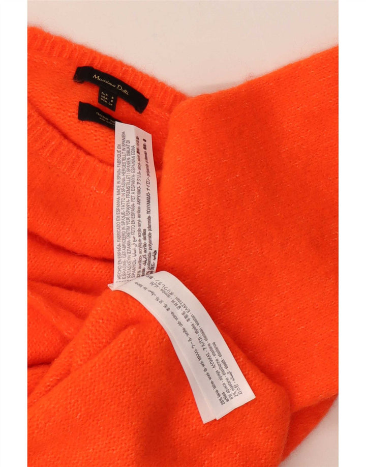 Massimo Dutti Jersey Oversize con Cuello Redondo para Mujer UK 10 Small Naranja