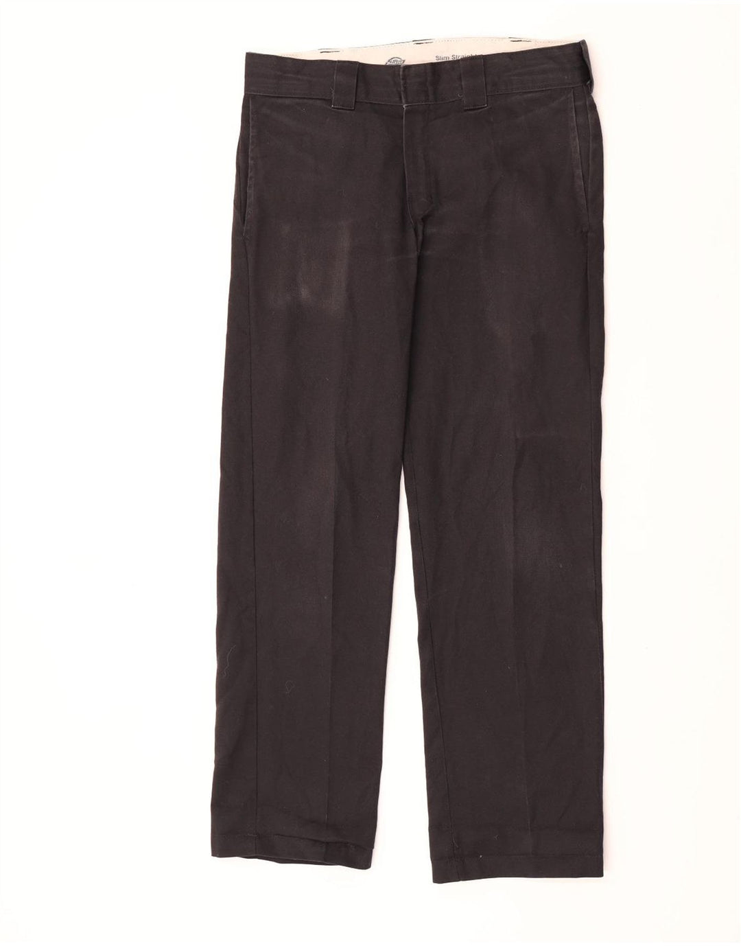 Dickies Pantalones chinos rectos y ajustados para hombre W32 L32 Poliéster negro