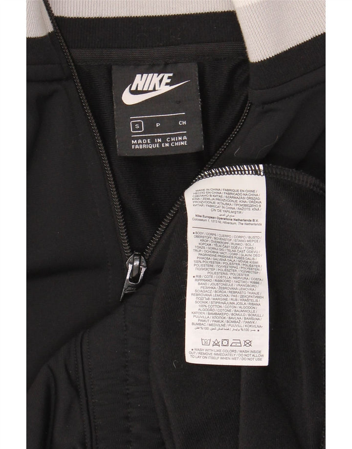 NIKE Womens Tracksuit Top Jacket UK 10 Small Black Polyester Vintage Nike and Second-Hand Nike from Messina Hembry 