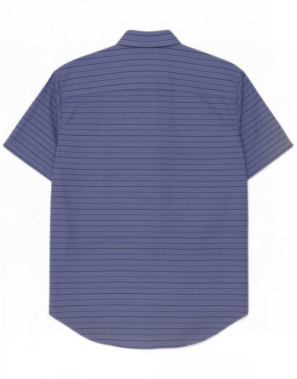 Camisa Joules Hombre Manga Corta Corte Clásico Algodón A Rayas Azul Pequeño