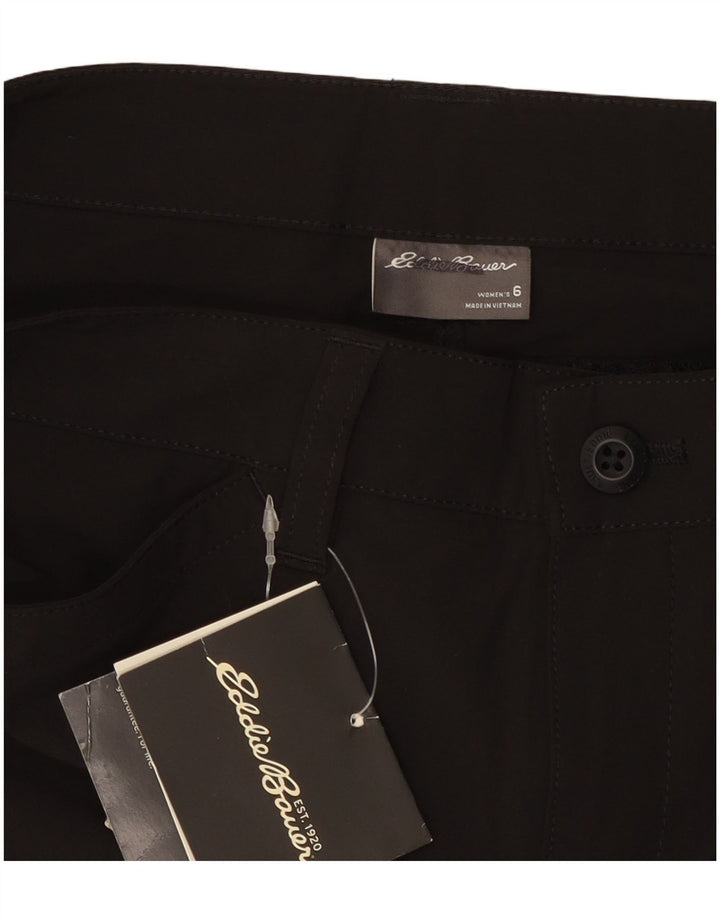 Eddie Bauer Pantalones Capri para Mujer US 6 Mediano W30 L20 Poliéster Negro