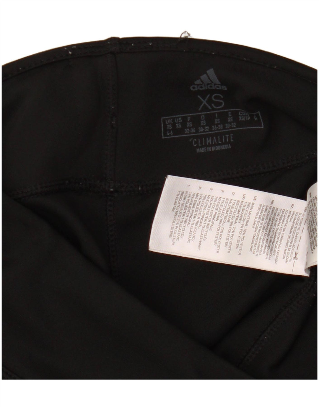 Adidas Leggings Climalite para mujer UK 4/6 XS Negro Poliéster