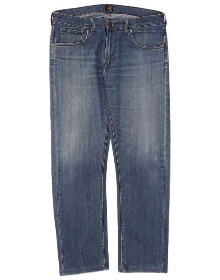 Vaqueros Lee Daren Straight para Mujer W34 L29 Algodón Azul