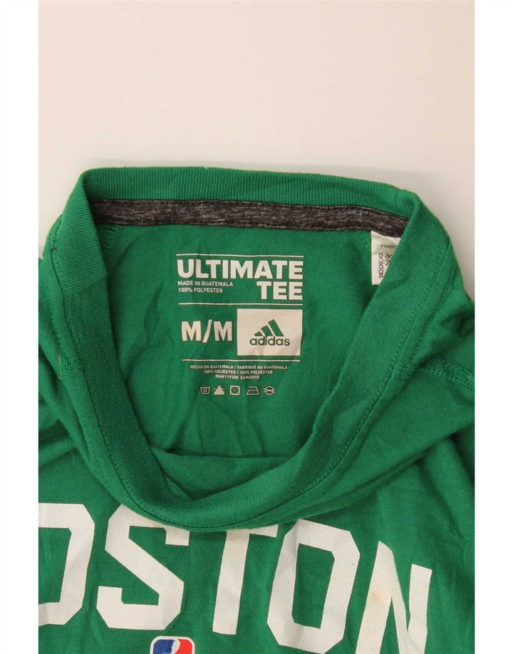 Adidas Hombre Boston Celtics Graphic Top Manga Larga Poliéster Verde Medio