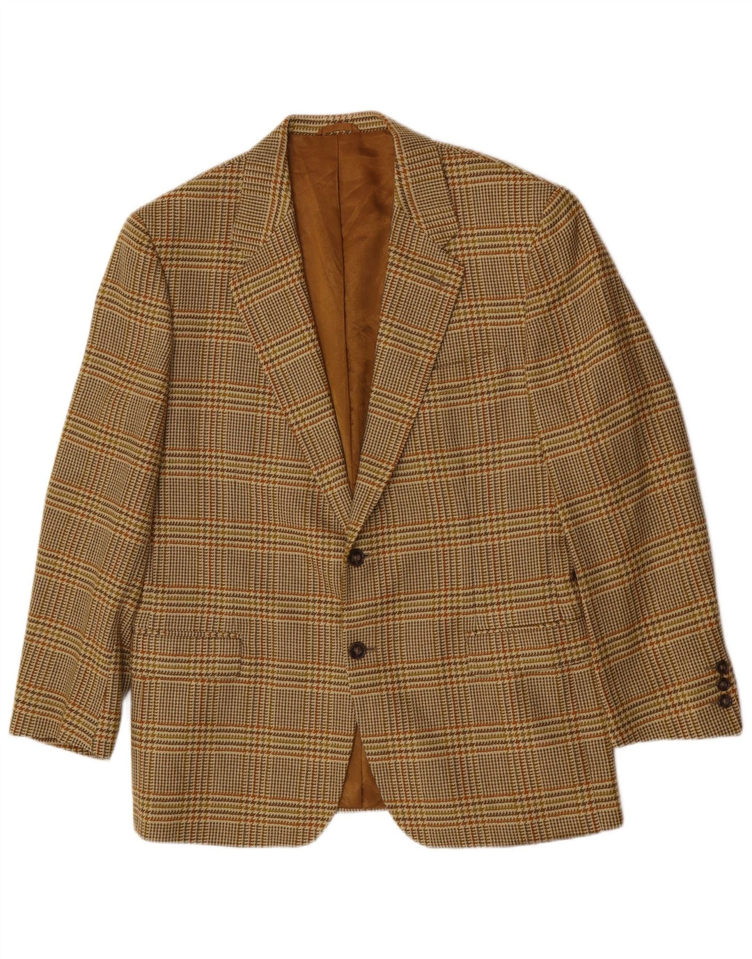 Henry Cottons Chaqueta tipo blazer con 2 botones para hombre IT 50 Large Brown Houndstooth