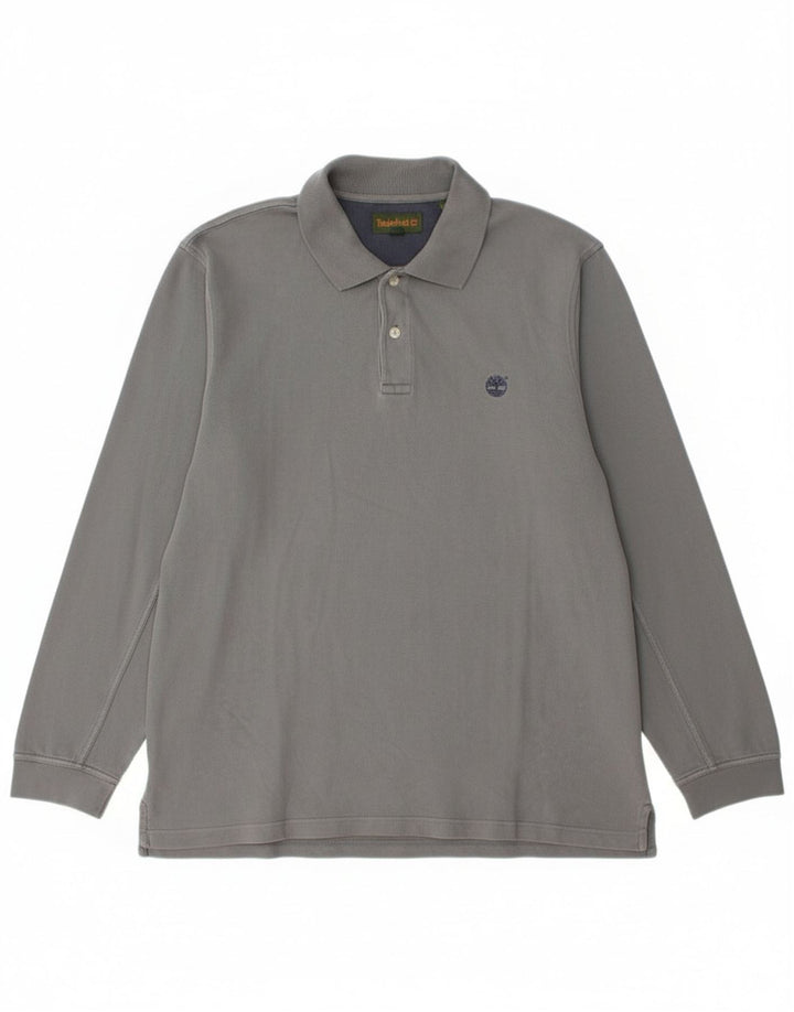 Timberland Polo De Manga Larga Para Hombre Algodón Gris Grande