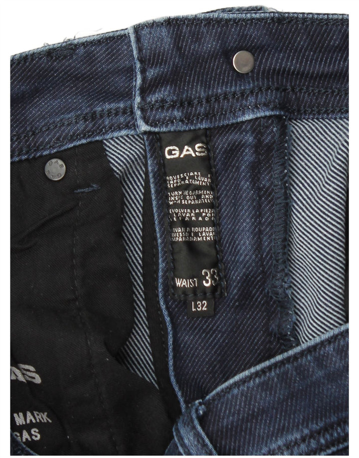 Vaqueros ajustados para hombre Gas W33 L32 Azul